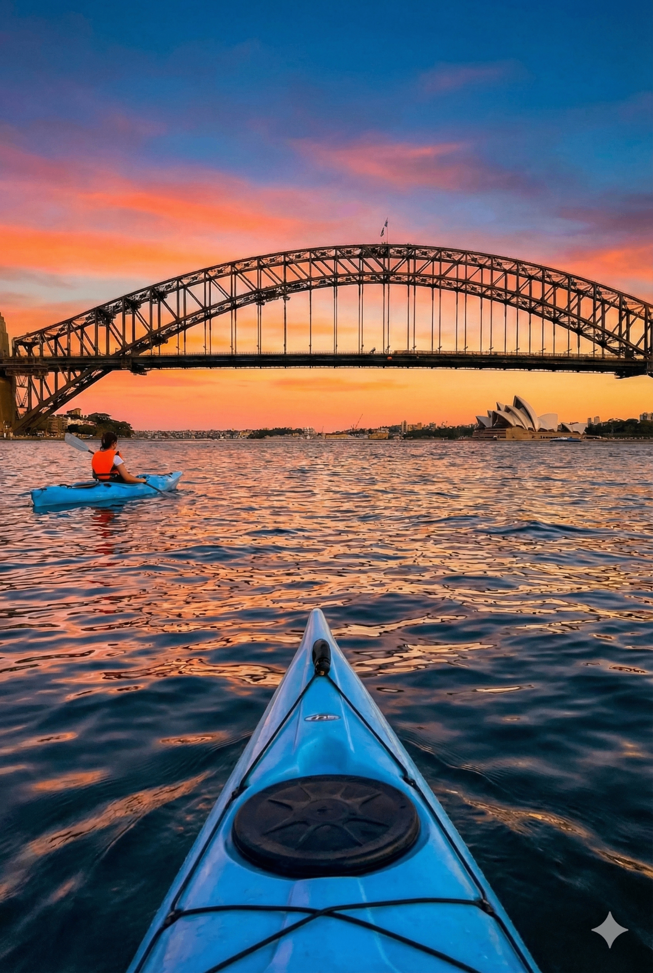 POV sunset kayaking